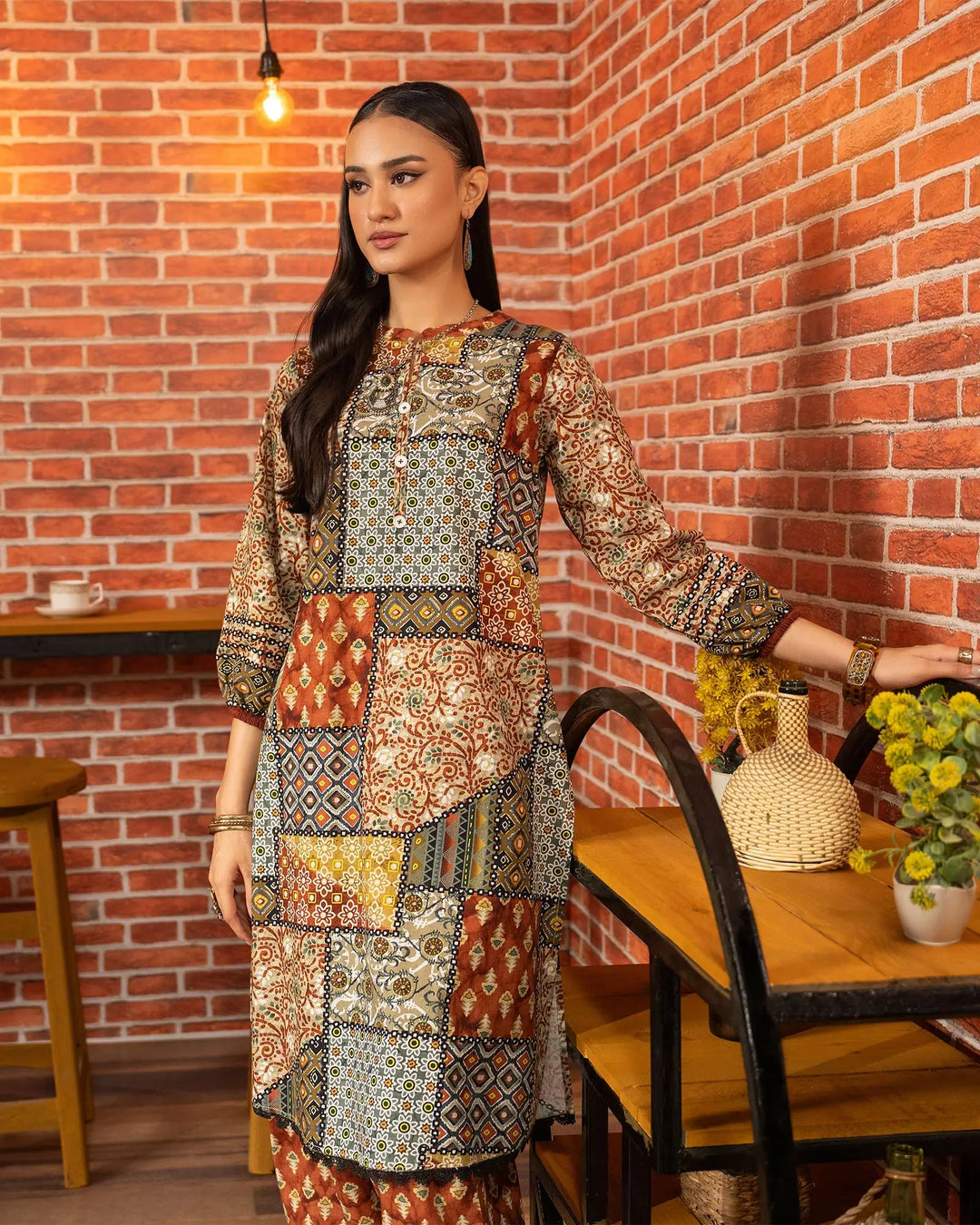 2 Piece Khaddar Suit Stitched | 16310-IG-KD - Sha Posh Textile