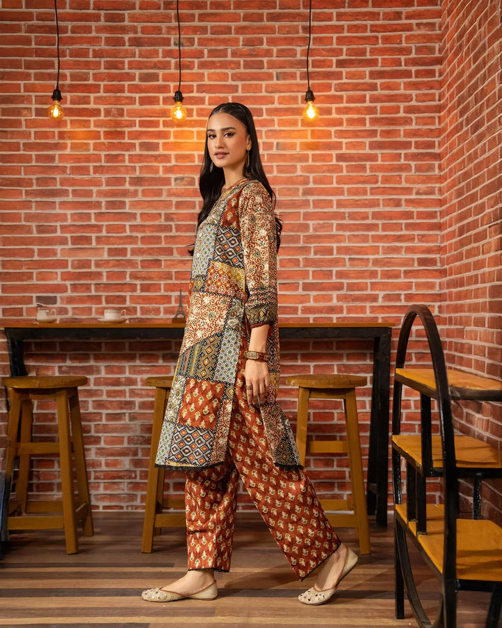 2 Piece Khaddar Suit Stitched | 16310-IG-KD - Sha Posh Textile
