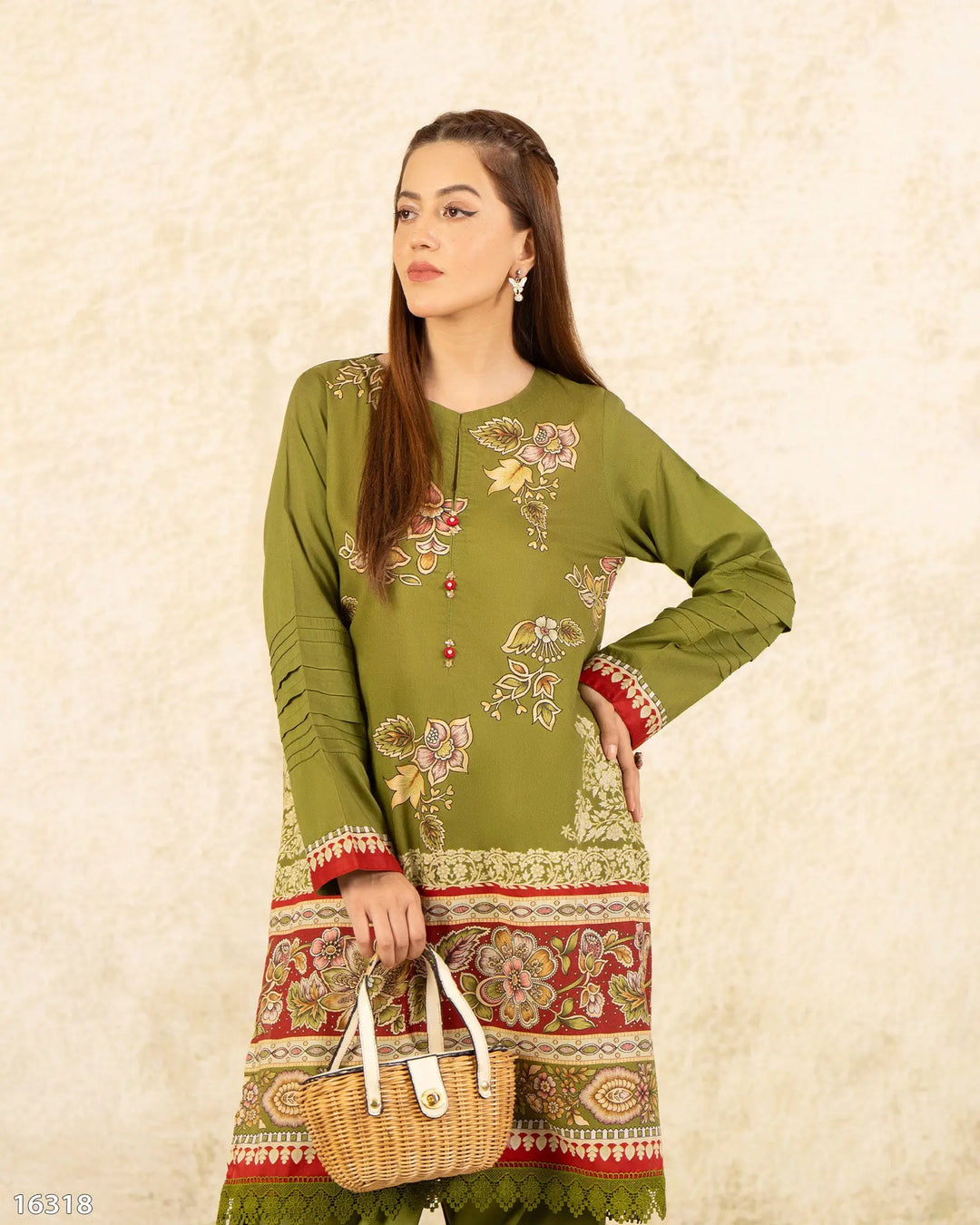 2 Piece Khaddar Suit Stitched | 16318-IG-KD - Sha Posh Textile