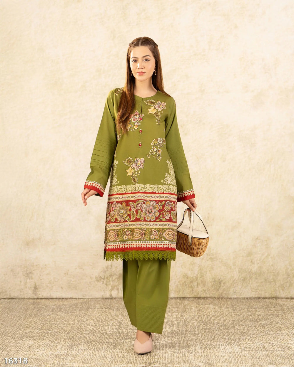 2 Piece Khaddar Suit Stitched | 16318-IG-KD - Sha Posh Textile