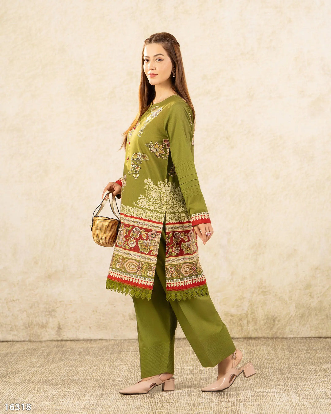 2 Piece Khaddar Suit Stitched | 16318-IG-KD - Sha Posh Textile