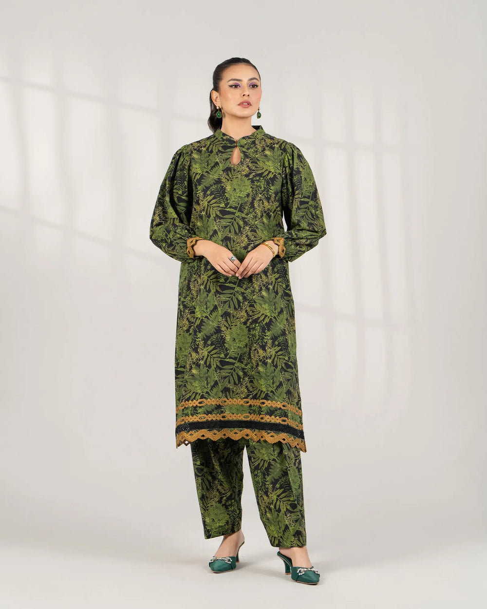 2 Piece Khaddar Suit Stitched | 16343-IG-KD - Sha Posh Textile