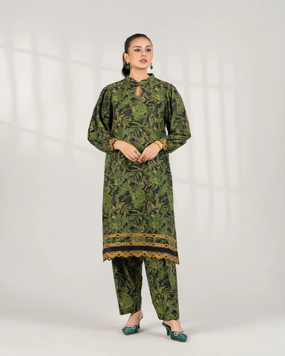 2 Piece Khaddar Suit Stitched | 16343-IG-KD - Sha Posh Textile