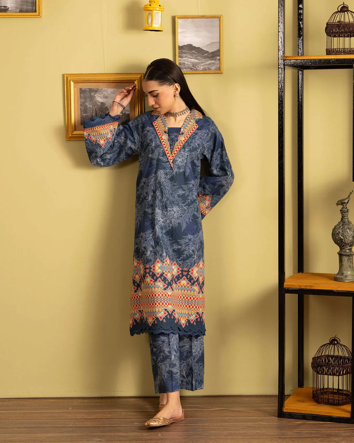 2 Piece Khaddar Suit Stitched | 16345-IG-KD - Sha Posh Textile