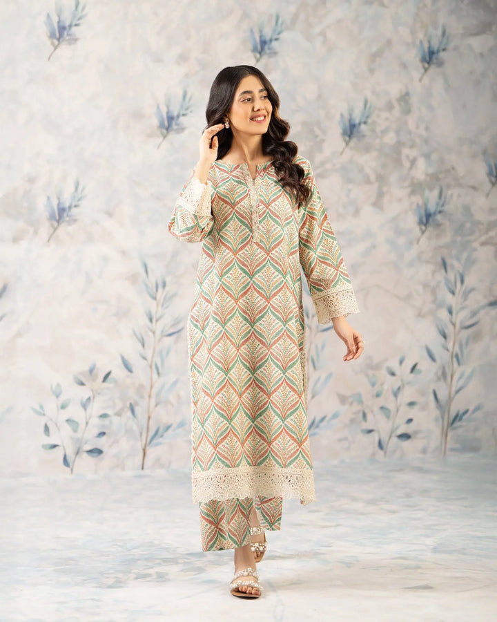 2 Piece Khaddar Suit Stitched | 36058-FU-KD Sha Posh Textile