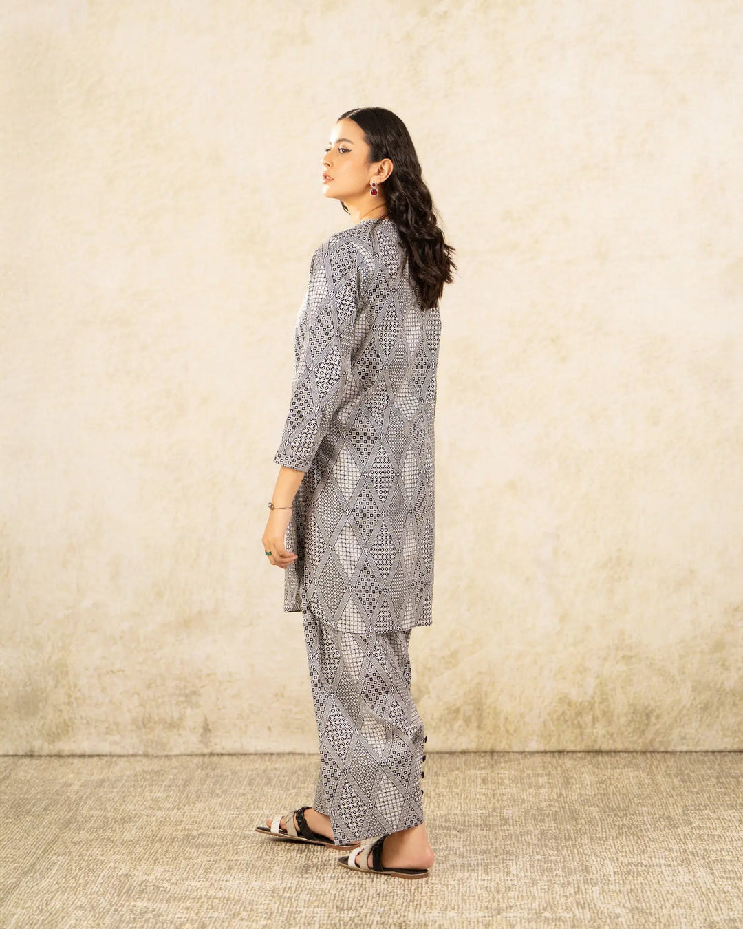 2 Piece Khaddar Suit Stitched | 36061-FU-KD - Sha Posh Textile