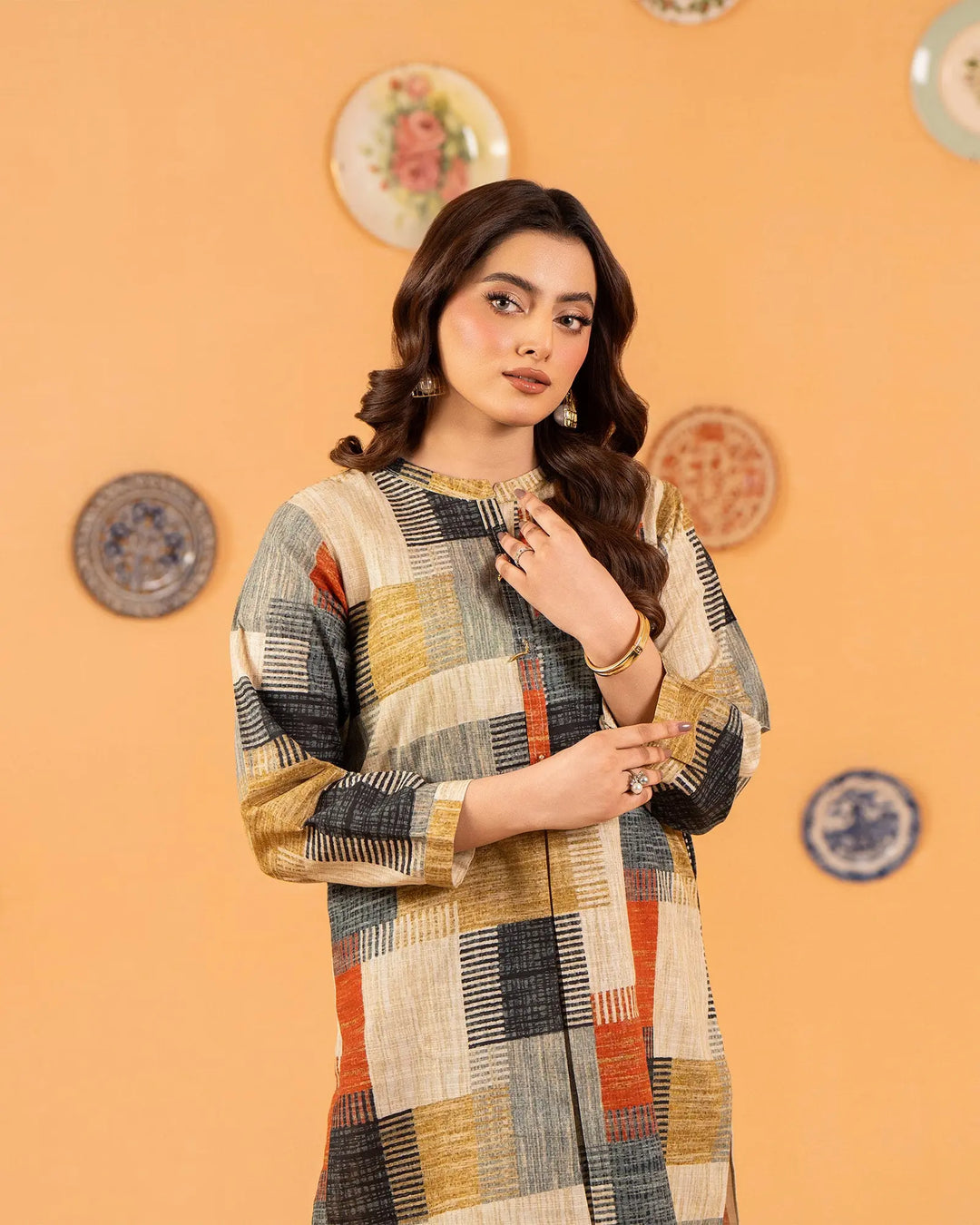 2 Piece Khaddar Suit Stitched | 36062-FU-KD Sha Posh Textile