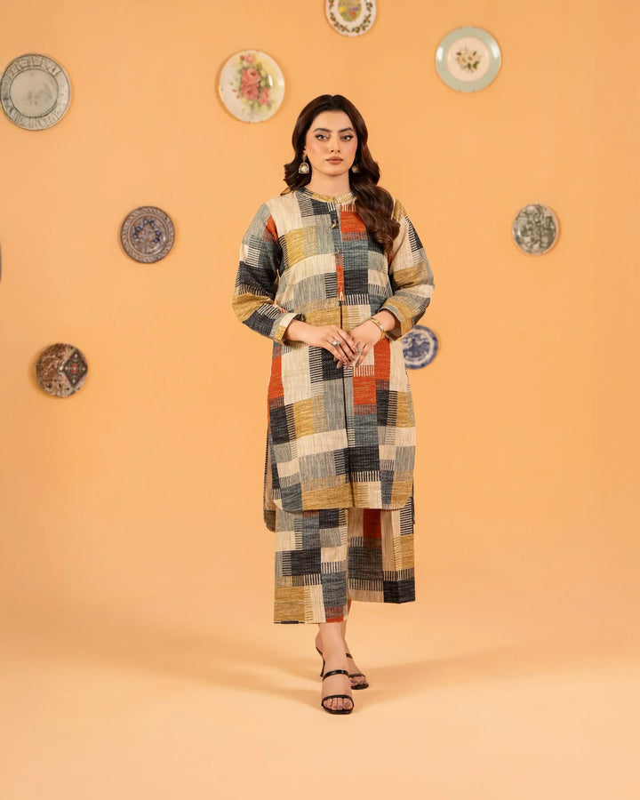 2 Piece Khaddar Suit Stitched | 36062-FU-KD Sha Posh Textile
