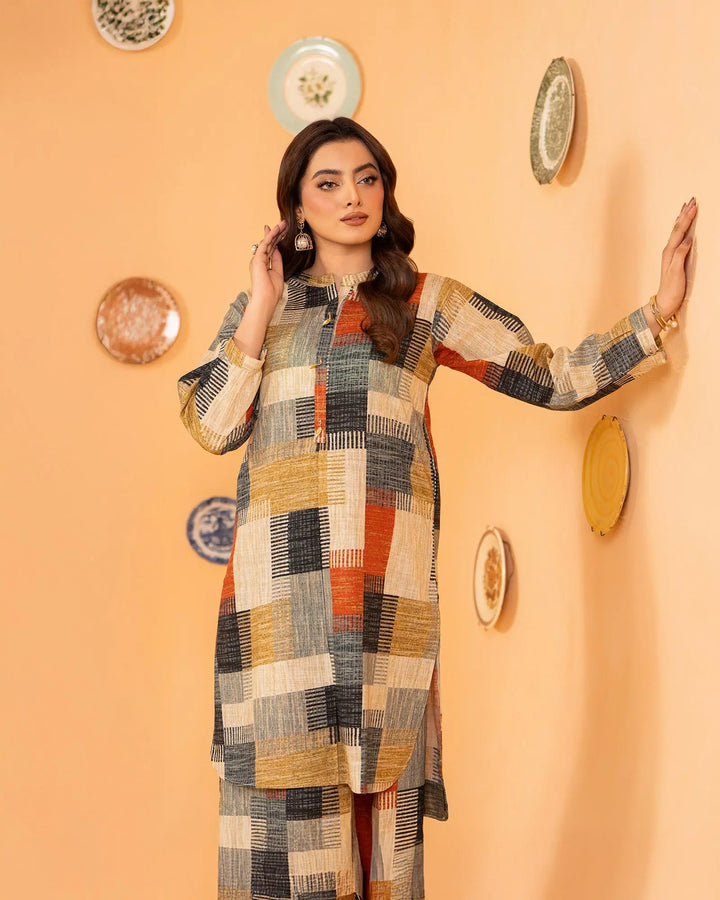 2 Piece Khaddar Suit Stitched | 36062-FU-KD Sha Posh Textile