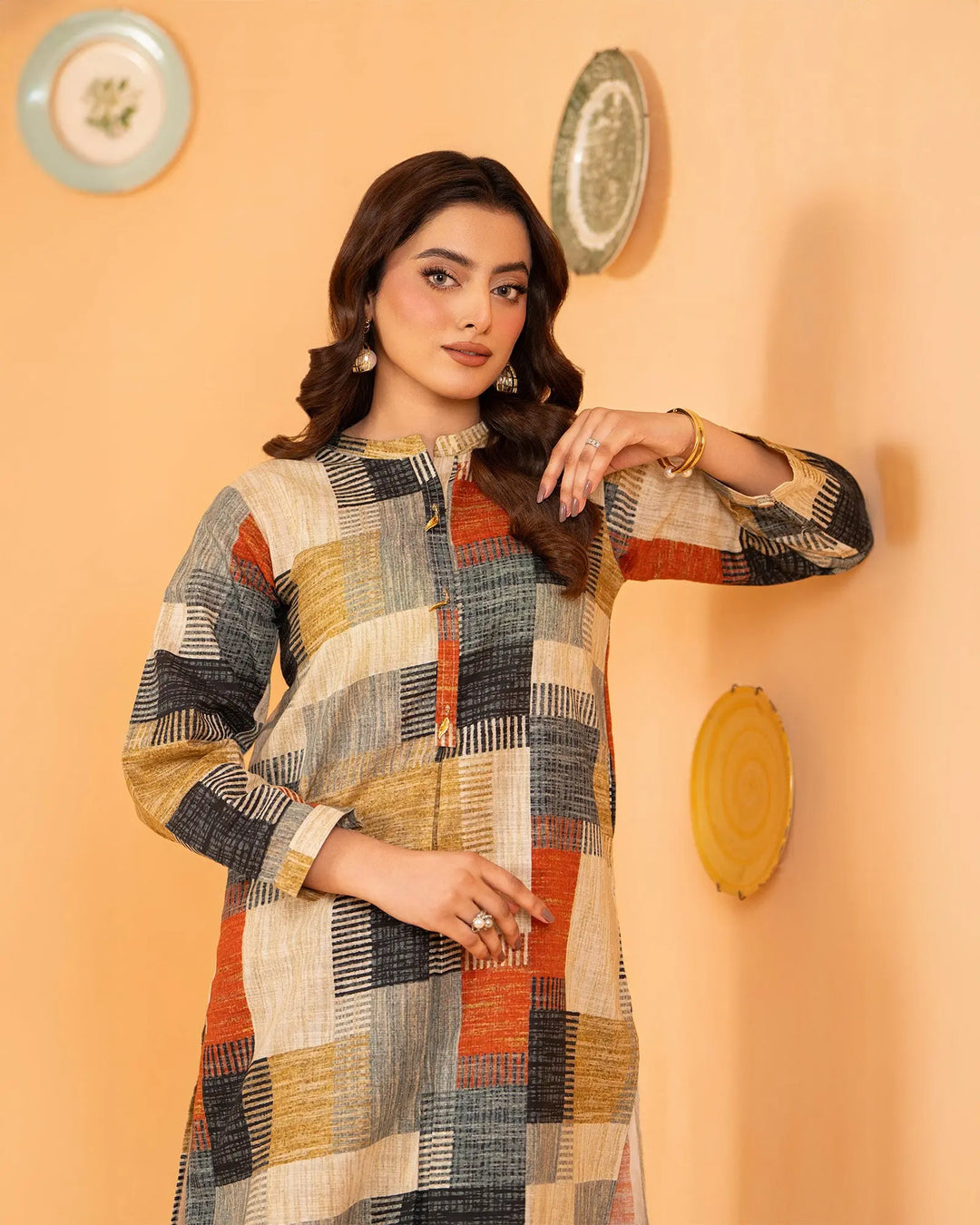 2 Piece Khaddar Suit Stitched | 36062-FU-KD Sha Posh Textile
