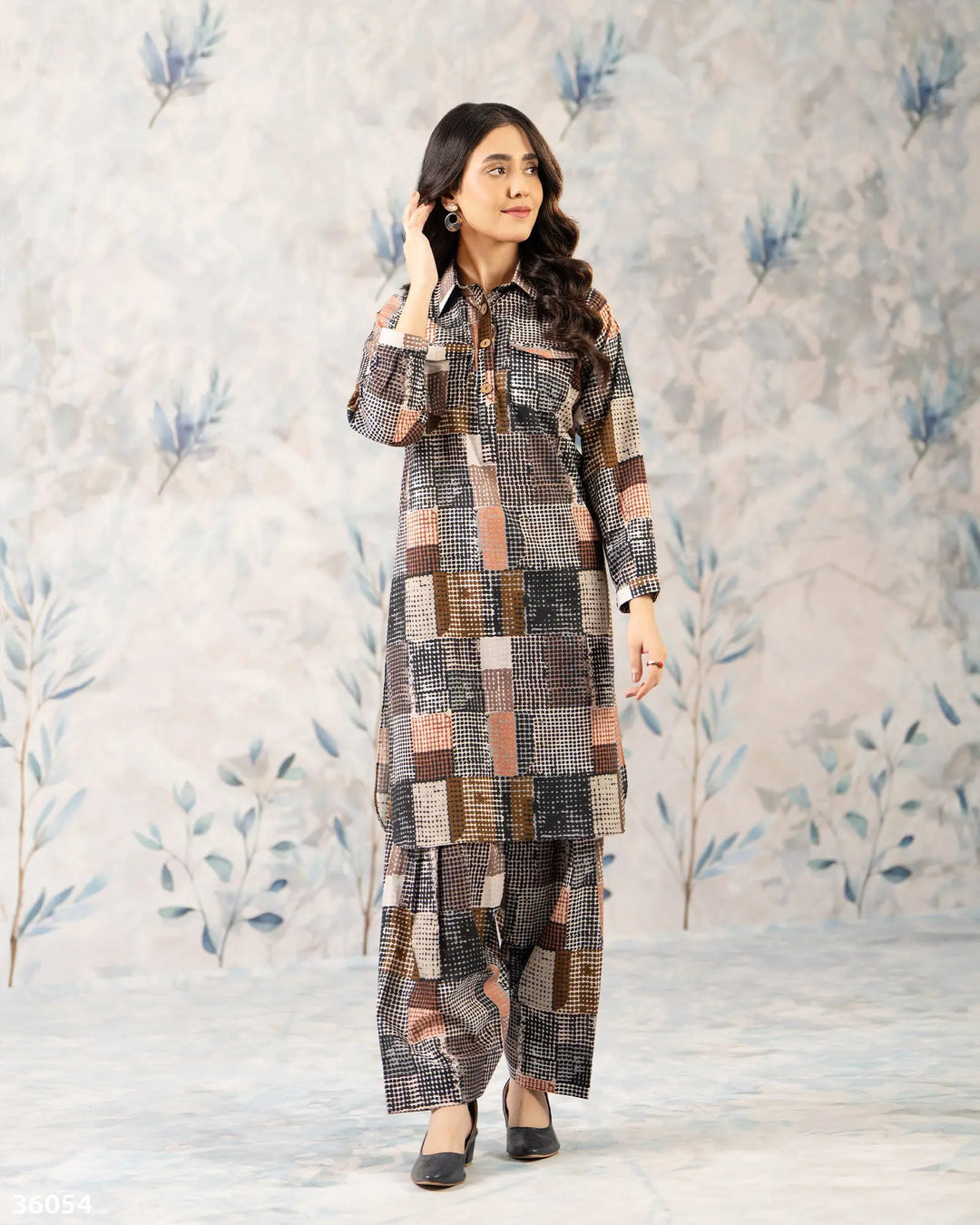 2 Piece Khaddar Suit | 36054-FU-KD Sha Posh Textile
