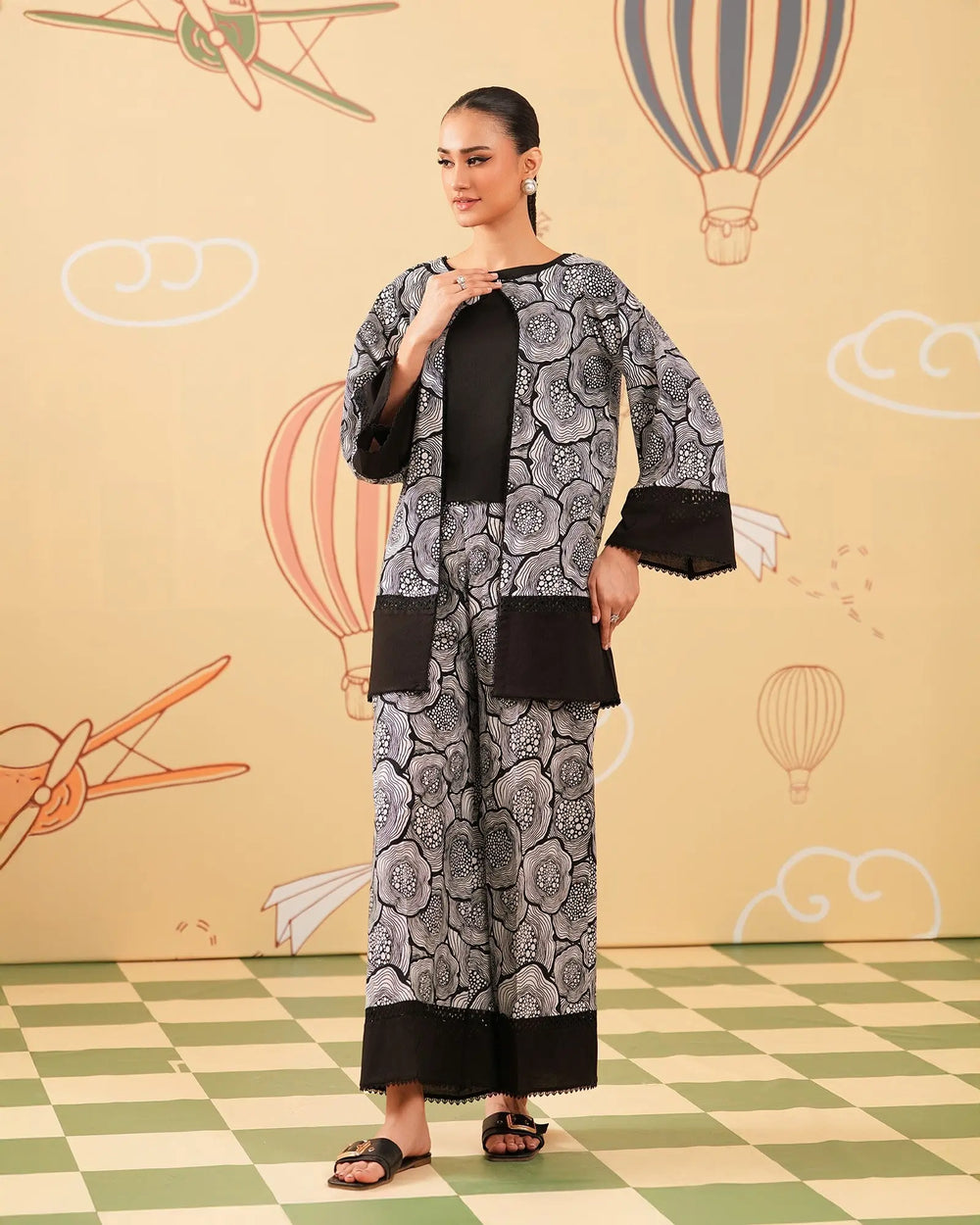 2 Piece - Printed Cambric Cotton Suit Unstitched | UNFF0102-K.CT Sha Posh Textile