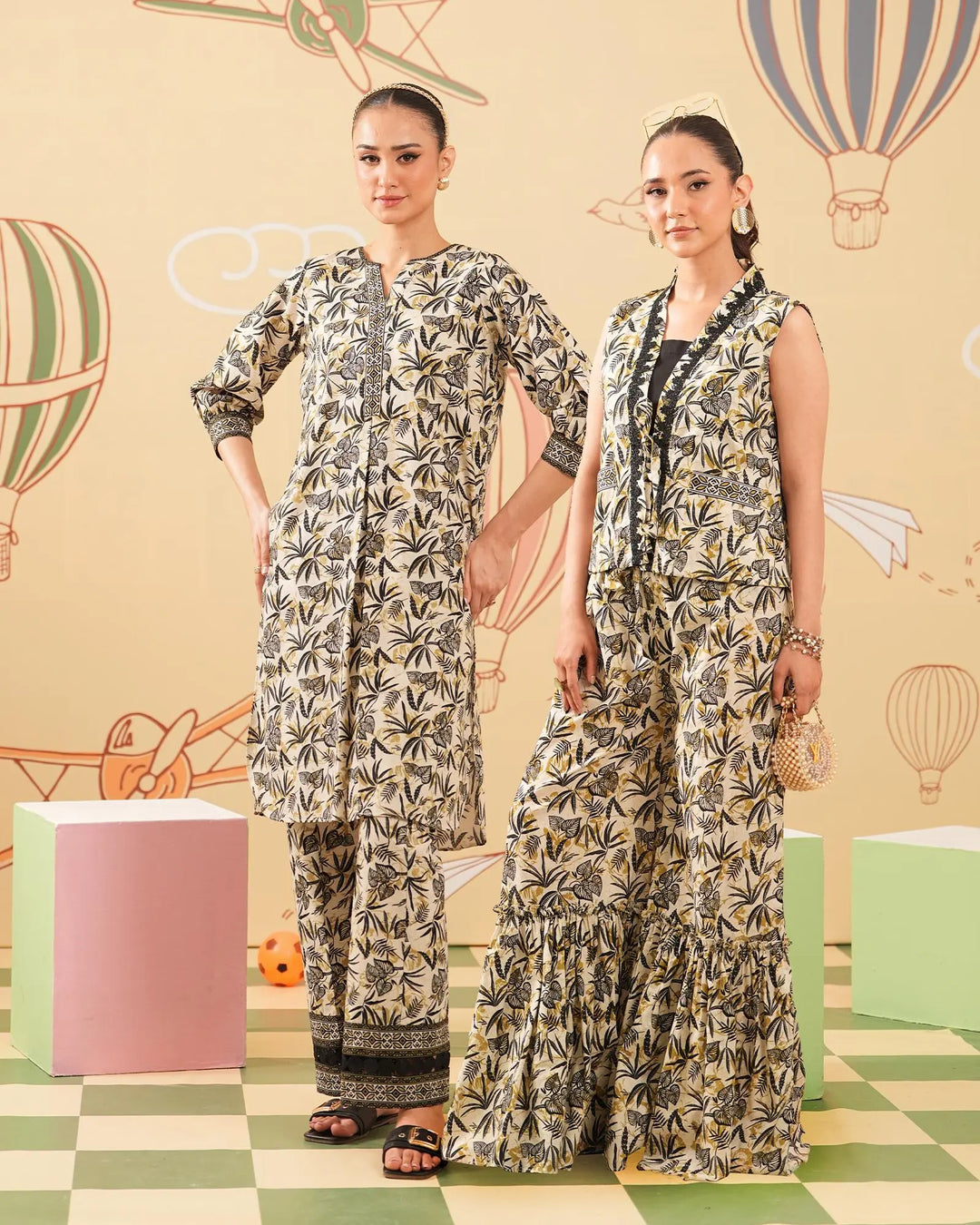 2 Piece - Printed Cambric Cotton Suit Unstitched | UNFF0103-K.CT Sha Posh Textile