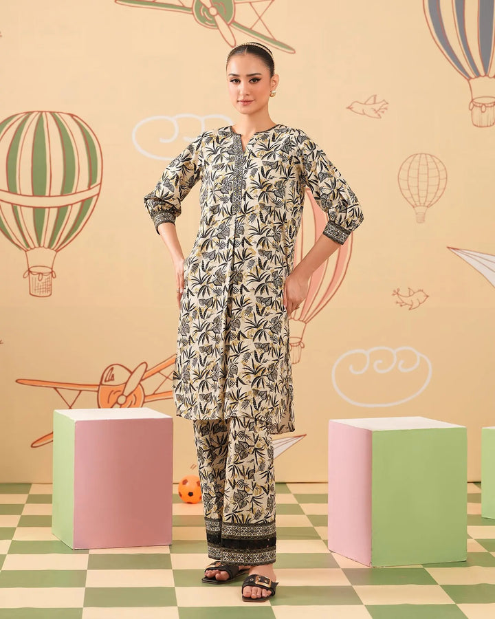2 Piece - Printed Cambric Cotton Suit Unstitched | UNFF0103-K.CT Sha Posh Textile