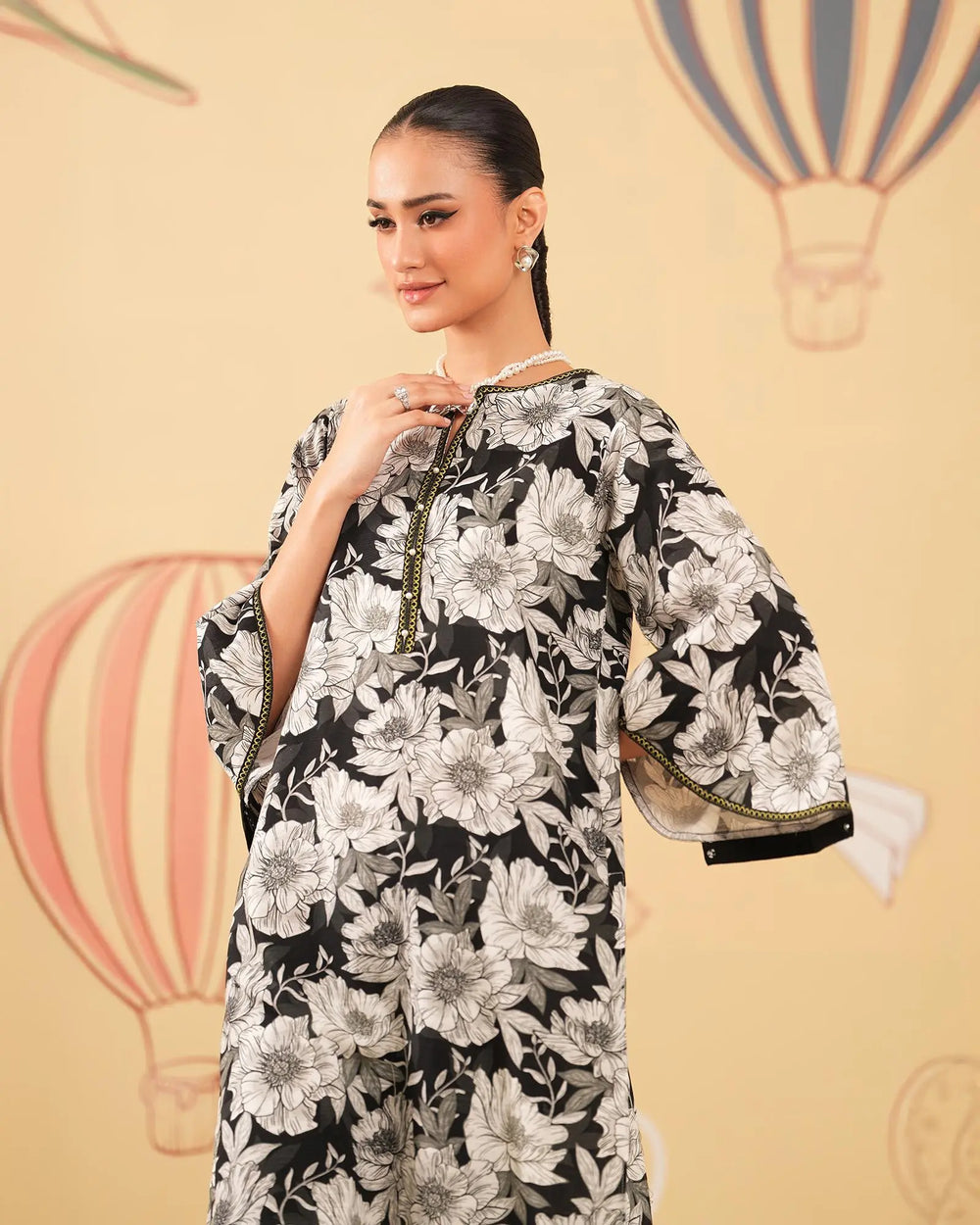 2 Piece - Printed Cambric Cotton Suit Unstitched | UNFF0105-K.CT Sha Posh Textile