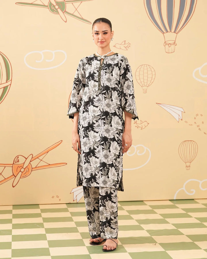 2 Piece - Printed Cambric Cotton Suit Unstitched | UNFF0105-K.CT Sha Posh Textile