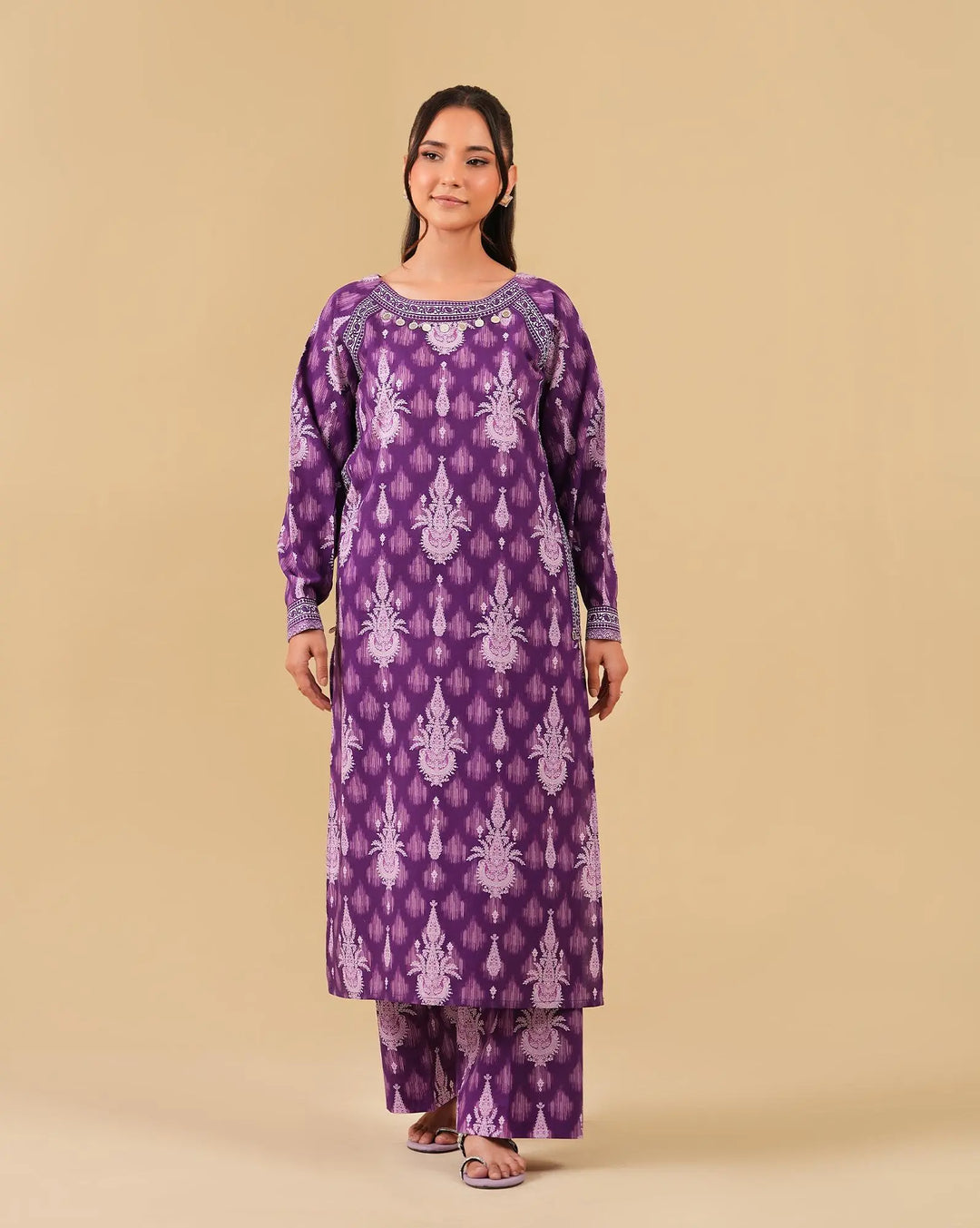 2 Piece - Printed Cambric Cotton Suit Unstitched | UNFF0106-K.CT Sha Posh Textile