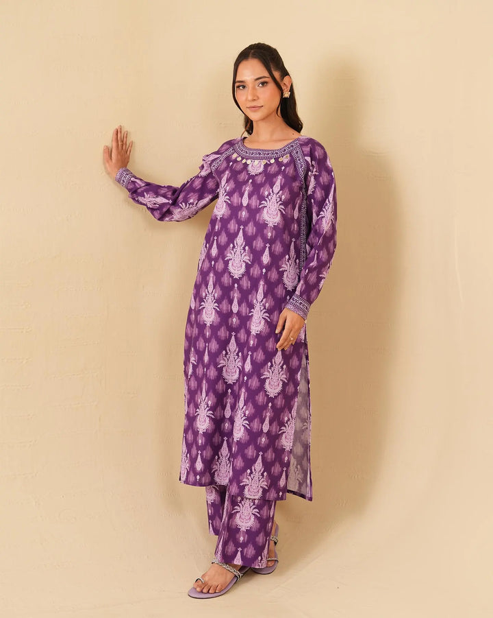 2 Piece - Printed Cambric Cotton Suit Unstitched | UNFF0106-K.CT Sha Posh Textile