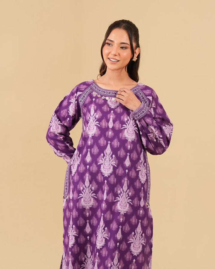2 Piece - Printed Cambric Cotton Suit Unstitched | UNFF0106-K.CT Sha Posh Textile