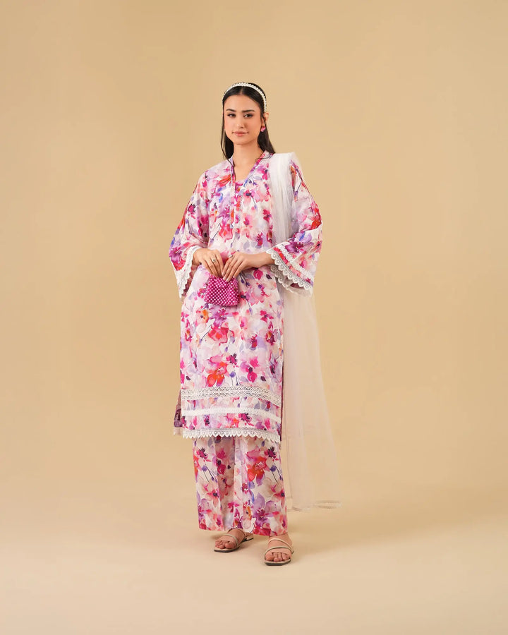 2 Piece - Printed Cambric Cotton Suit Unstitched | UNFF0108-K.CT Sha Posh Textile