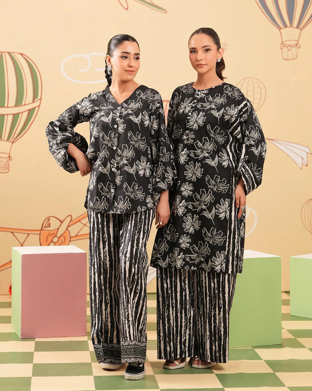 2 Piece - Printed Cambric Cotton Suit Unstitched | UNFF0109-K.CT Sha Posh Textile