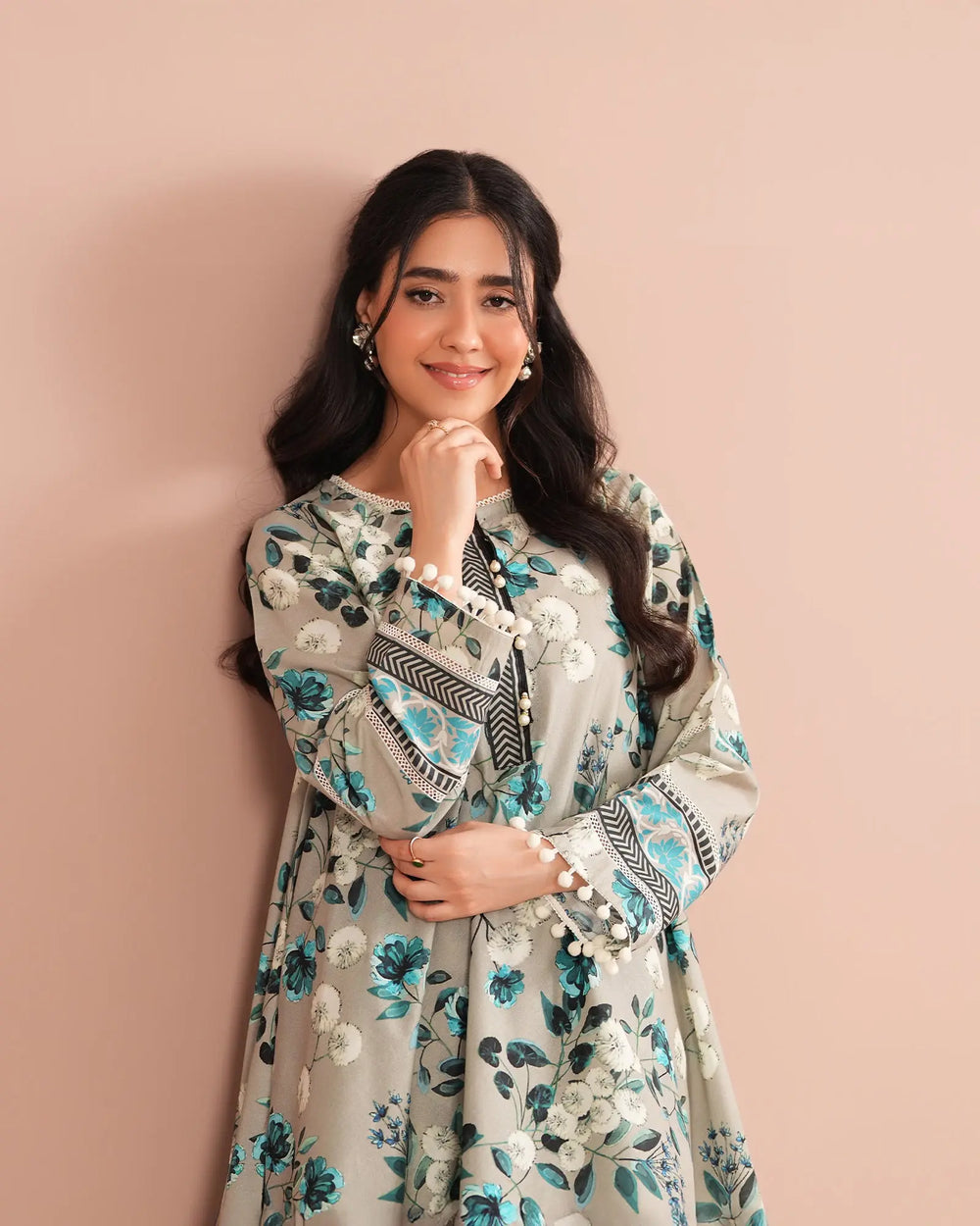 2 Piece - Printed Cambric Cotton Suit Unstitched | UNFF0111-K.CT Sha Posh Textile