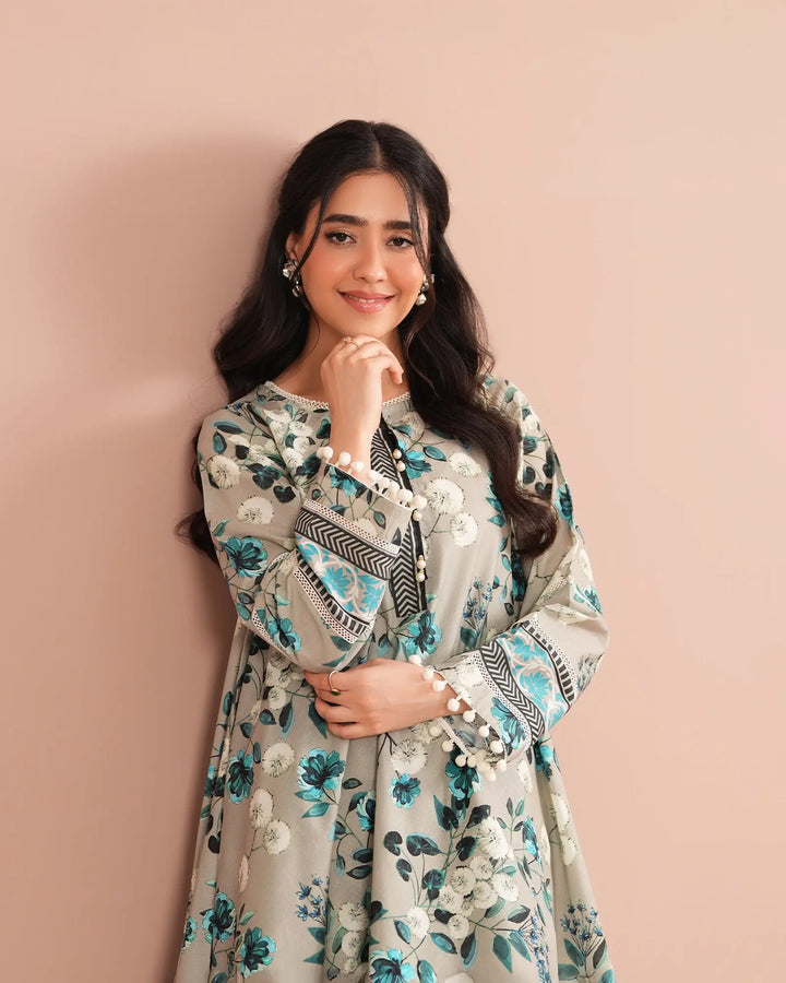 2 Piece - Printed Cambric Cotton Suit Unstitched | UNFF0111-K.CT Sha Posh Textile
