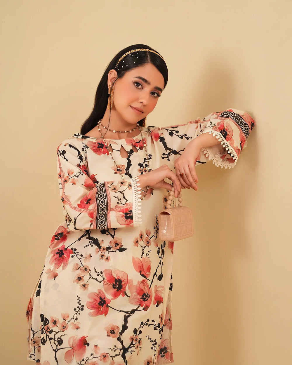 2 Piece - Printed Cambric Cotton Suit Unstitched | UNFF0113-K.CT Sha Posh Textile