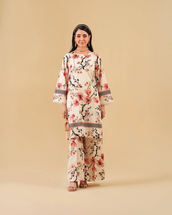 2 Piece - Printed Cambric Cotton Suit Unstitched | UNFF0113-K.CT Sha Posh Textile