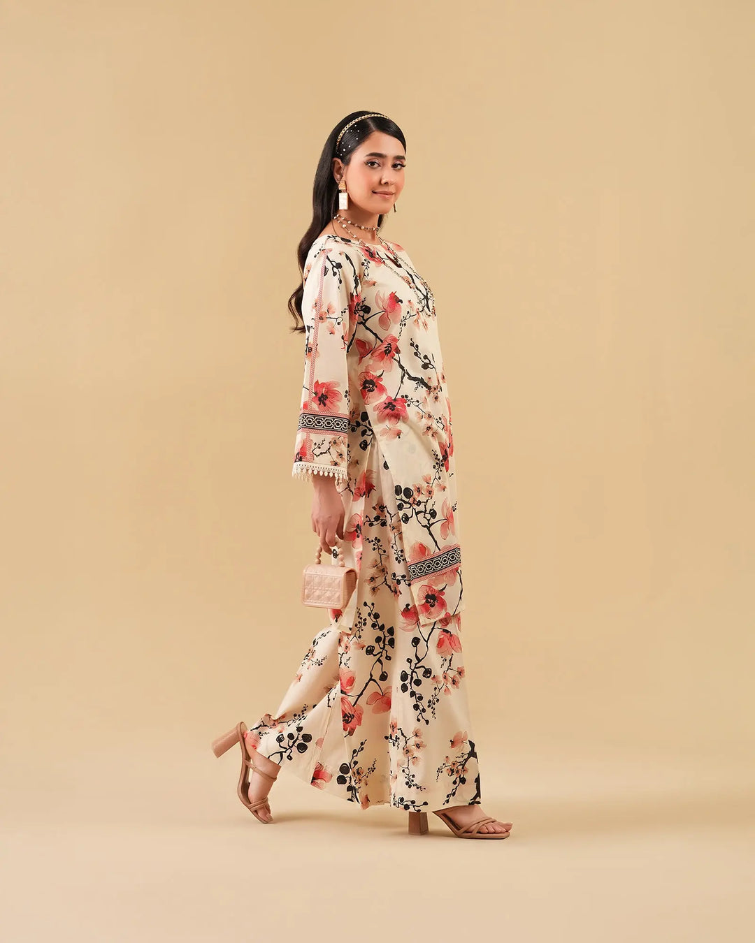 2 Piece - Printed Cambric Cotton Suit Unstitched | UNFF0113-K.CT Sha Posh Textile