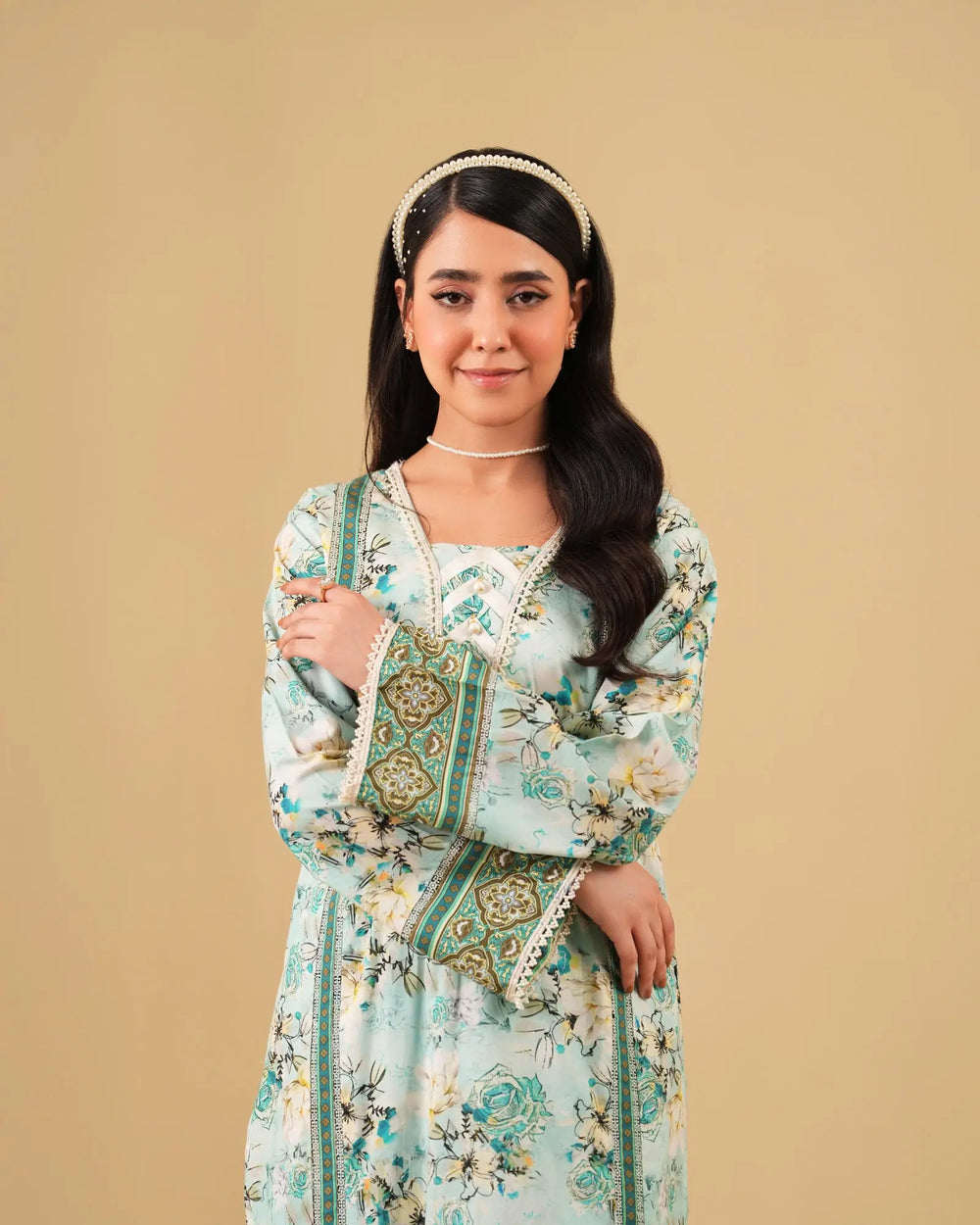 2 Piece - Printed Cambric Cotton Suit Unstitched | UNFF0114-K.CT Sha Posh Textile