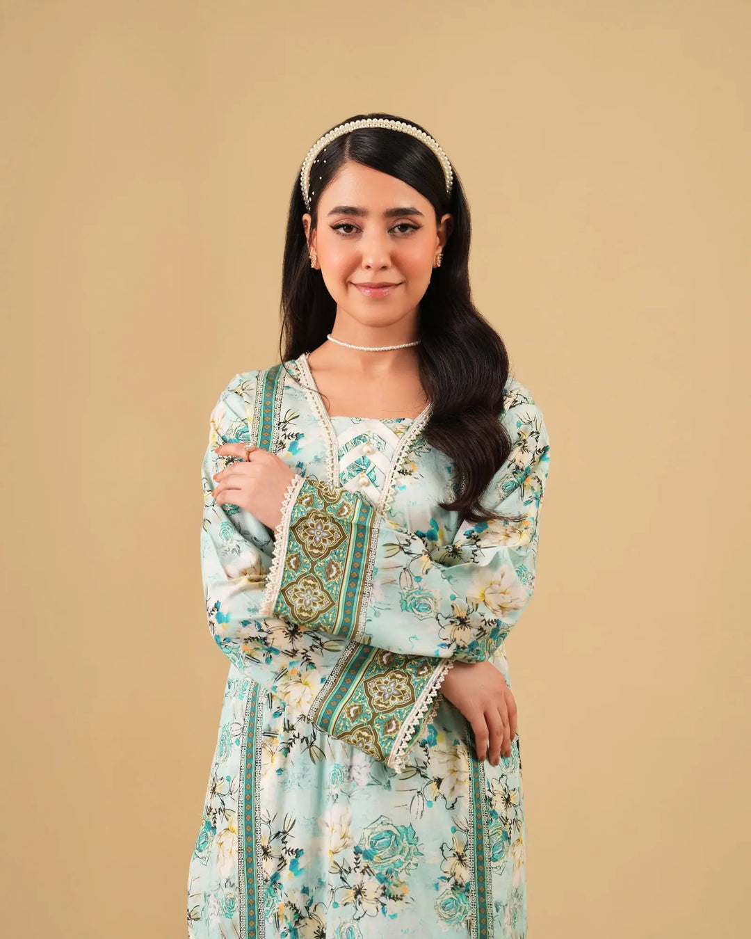 2 Piece - Printed Cambric Cotton Suit Unstitched | UNFF0114-K.CT Sha Posh Textile