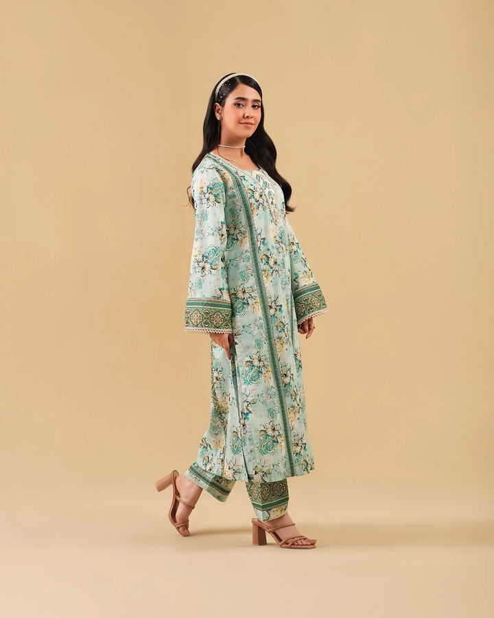 2 Piece - Printed Cambric Cotton Suit Unstitched | UNFF0114-K.CT Sha Posh Textile