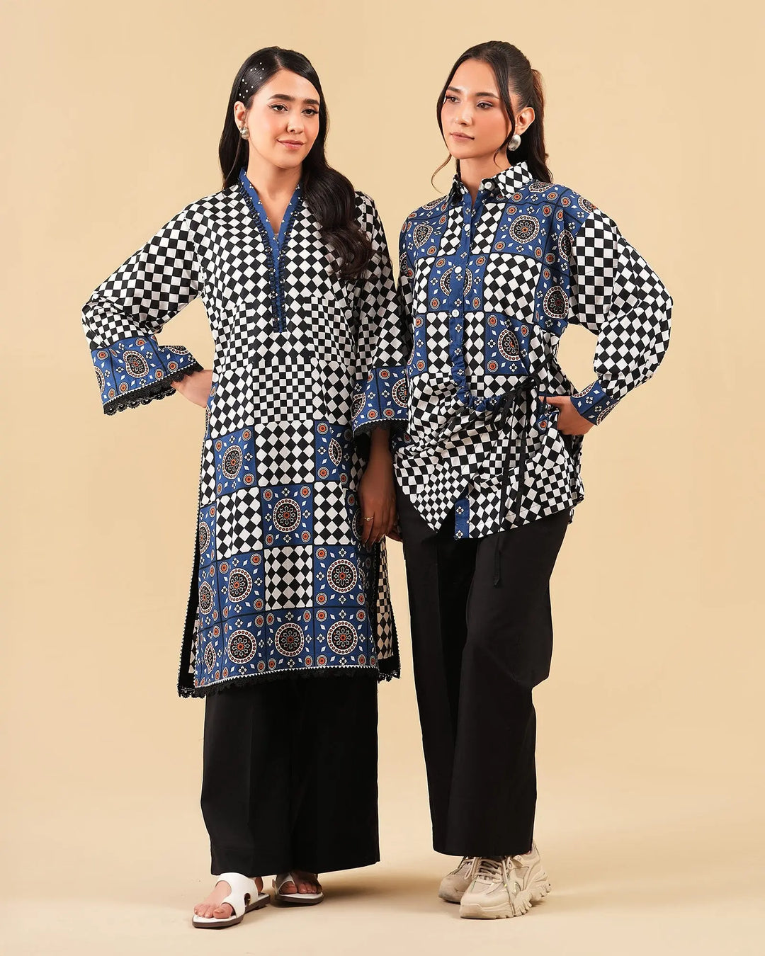 2 Piece - Printed Cambric Cotton Suit Unstitched | UNFF048-K.CT Sha Posh Textile