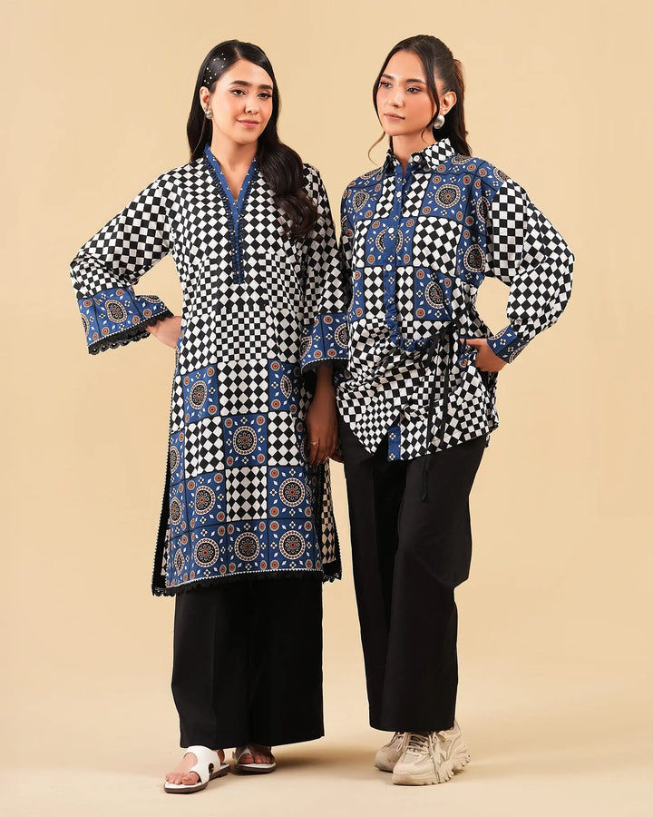 2 Piece - Printed Cambric Cotton Suit Unstitched | UNFF048-K.CT Sha Posh Textile
