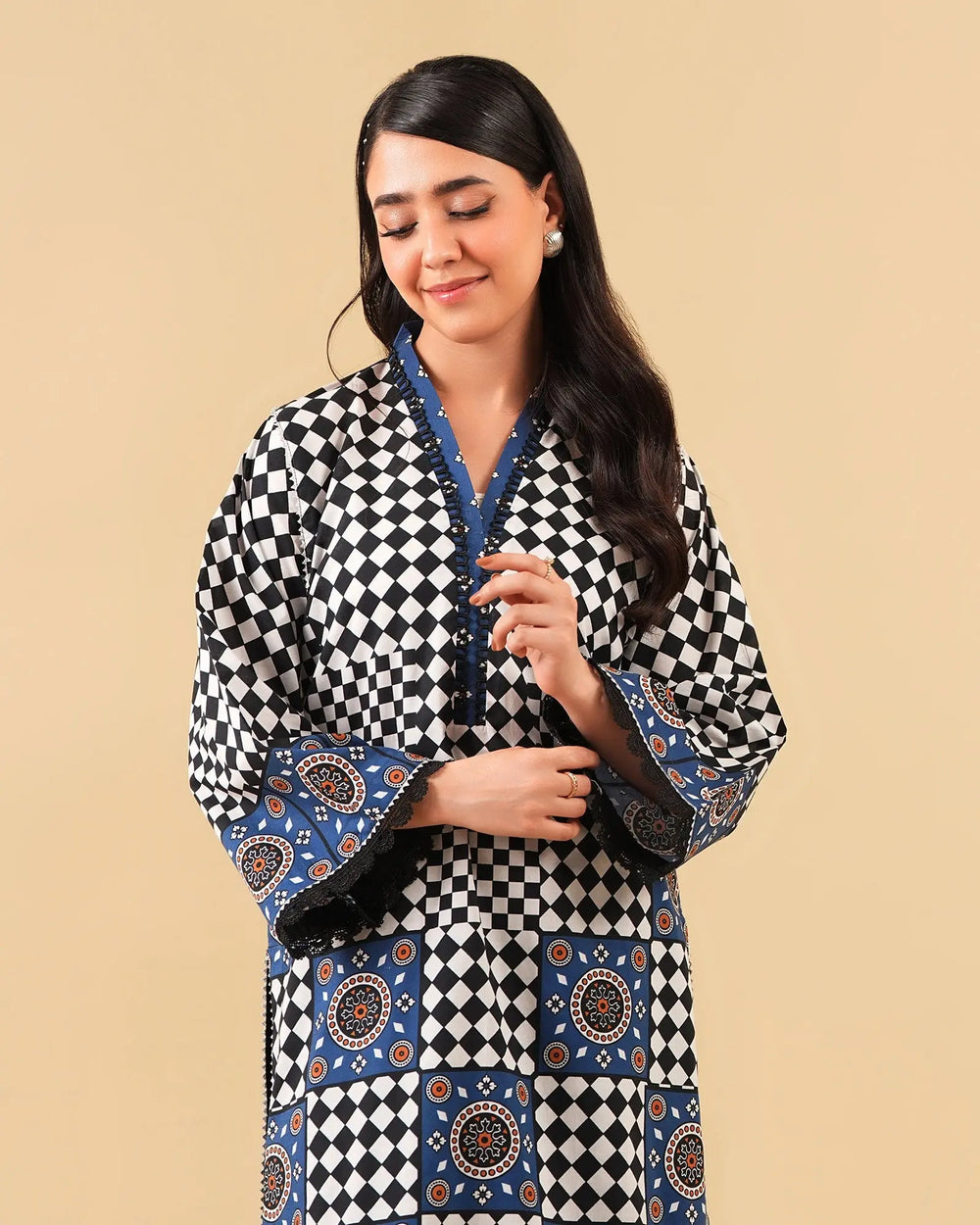 2 Piece - Printed Cambric Cotton Suit Unstitched | UNFF048-K.CT Sha Posh Textile