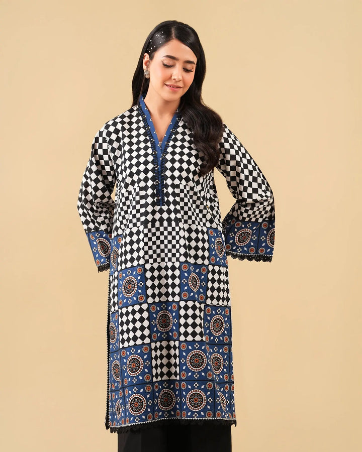 2 Piece - Printed Cambric Cotton Suit Unstitched | UNFF048-K.CT Sha Posh Textile