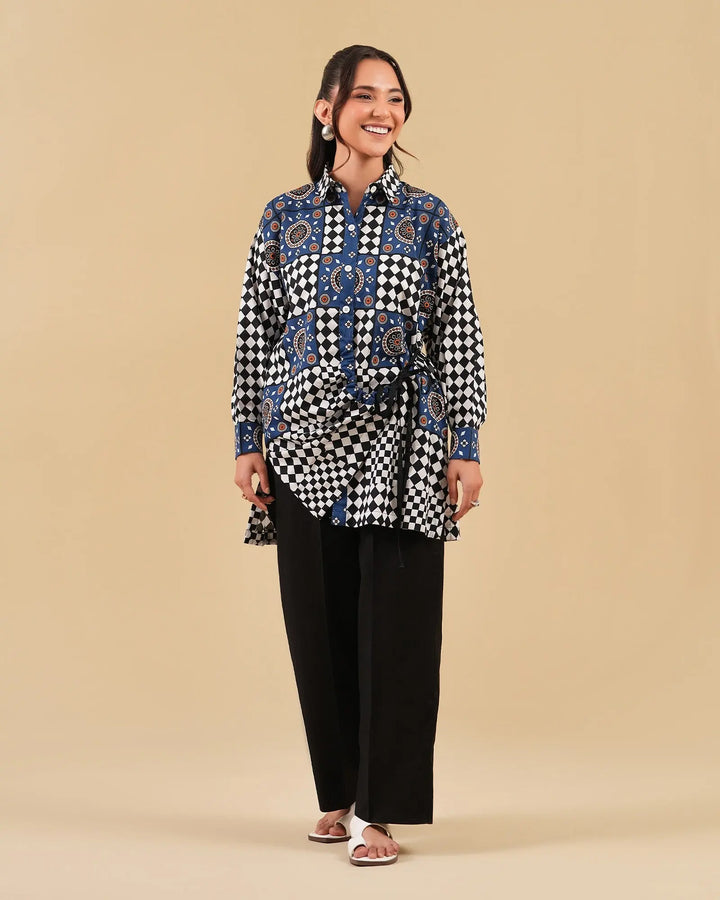 2 Piece - Printed Cambric Cotton Suit Unstitched | UNFF048-K.CT Sha Posh Textile