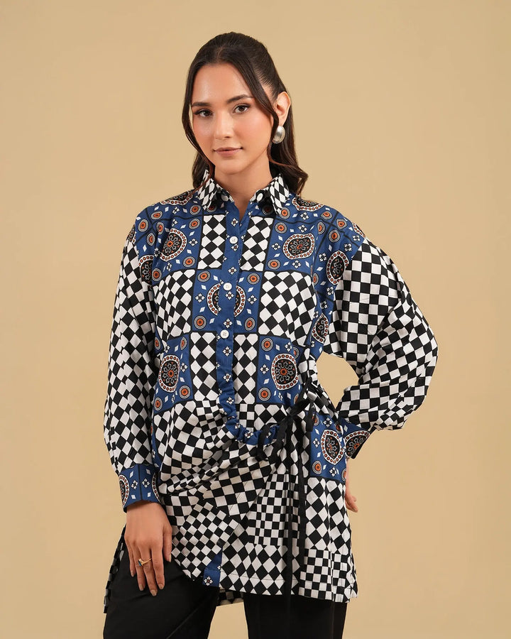 2 Piece - Printed Cambric Cotton Suit Unstitched | UNFF048-K.CT Sha Posh Textile