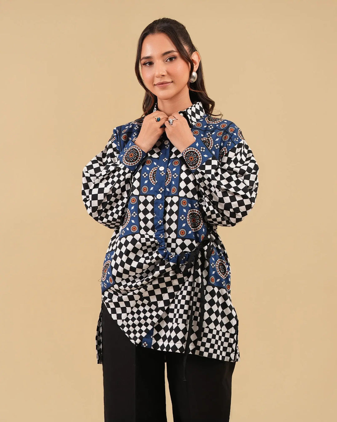 2 Piece - Printed Cambric Cotton Suit Unstitched | UNFF048-K.CT Sha Posh Textile