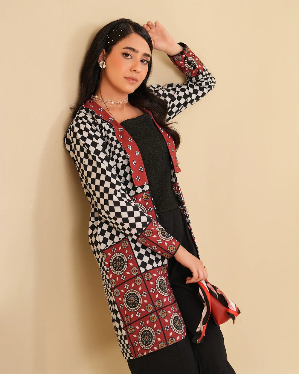 2 Piece - Printed Cambric Cotton Suit Unstitched | UNFF049-K.CT Sha Posh Textile