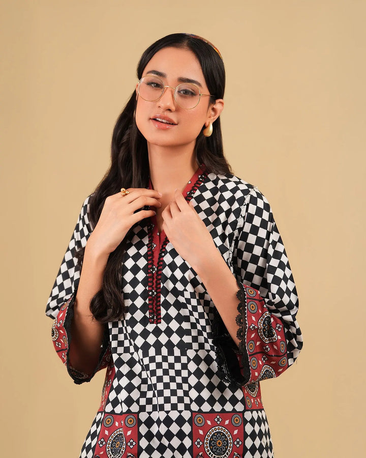 2 Piece - Printed Cambric Cotton Suit Unstitched | UNFF049-K.CT Sha Posh Textile