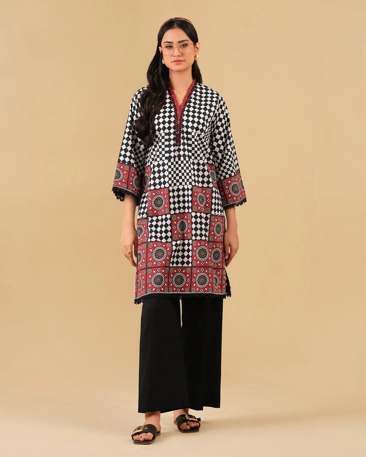 2 Piece - Printed Cambric Cotton Suit Unstitched | UNFF049-K.CT Sha Posh Textile