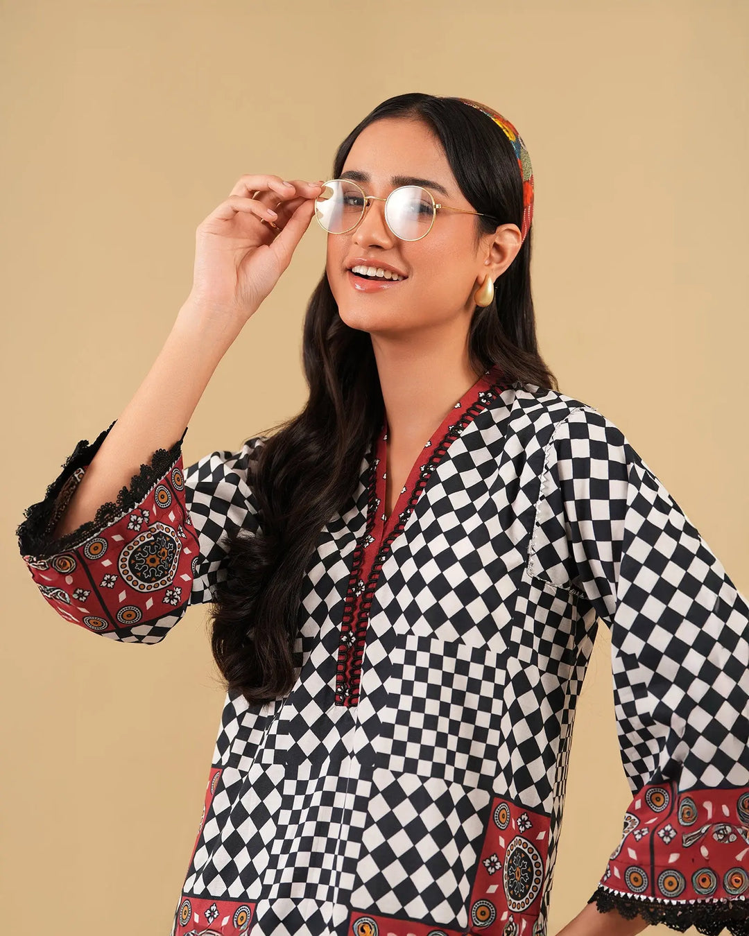 2 Piece - Printed Cambric Cotton Suit Unstitched | UNFF049-K.CT Sha Posh Textile