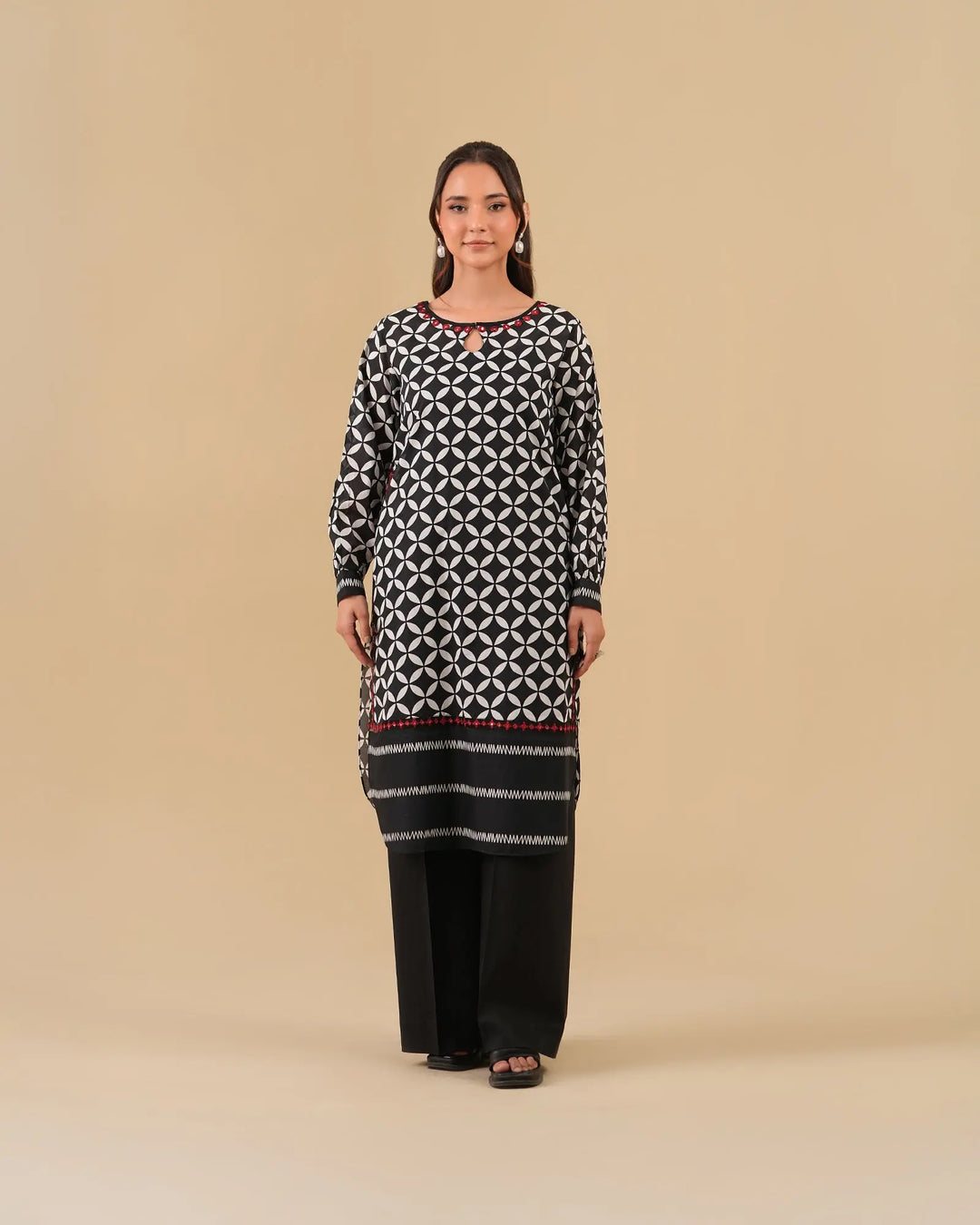 2-Piece Printed Cambric Cotton Suit Unstitched | UNFF068-K.CT Sha Posh Textile