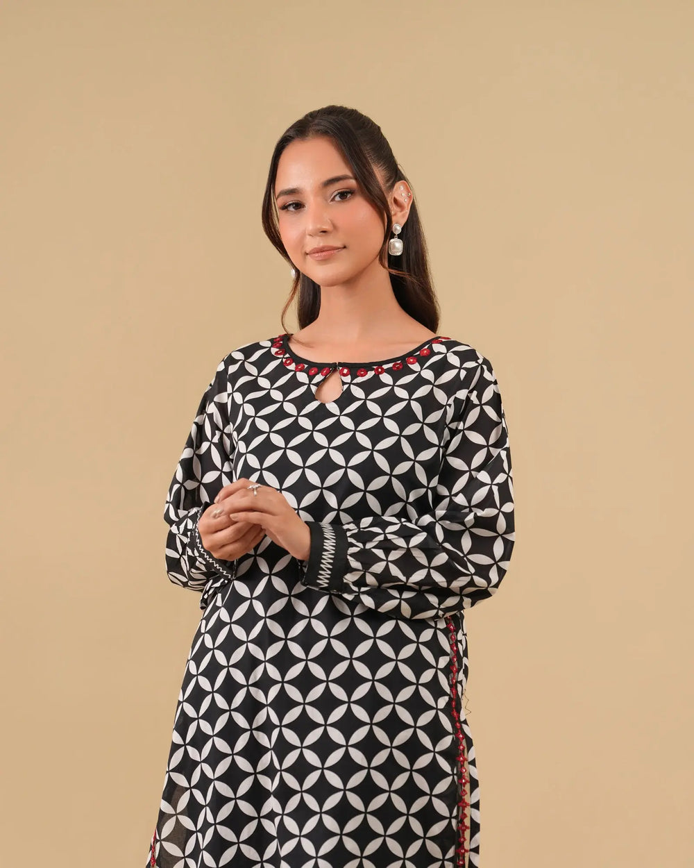 2-Piece Printed Cambric Cotton Suit Unstitched | UNFF068-K.CT Sha Posh Textile