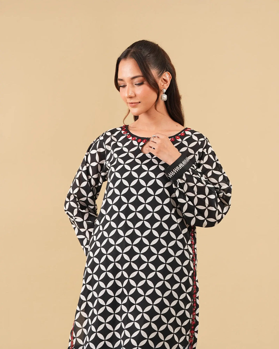 2-Piece Printed Cambric Cotton Suit Unstitched | UNFF068-K.CT Sha Posh Textile