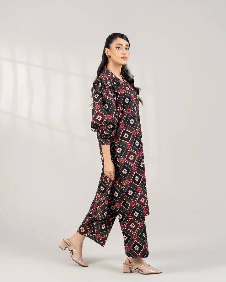 2 Piece - Printed Khaddar Suit Unstitched | UNFF-002 - Sha Posh Textile