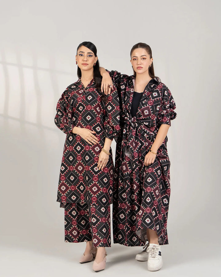2 Piece - Printed Khaddar Suit Unstitched | UNFF-002 - Sha Posh Textile