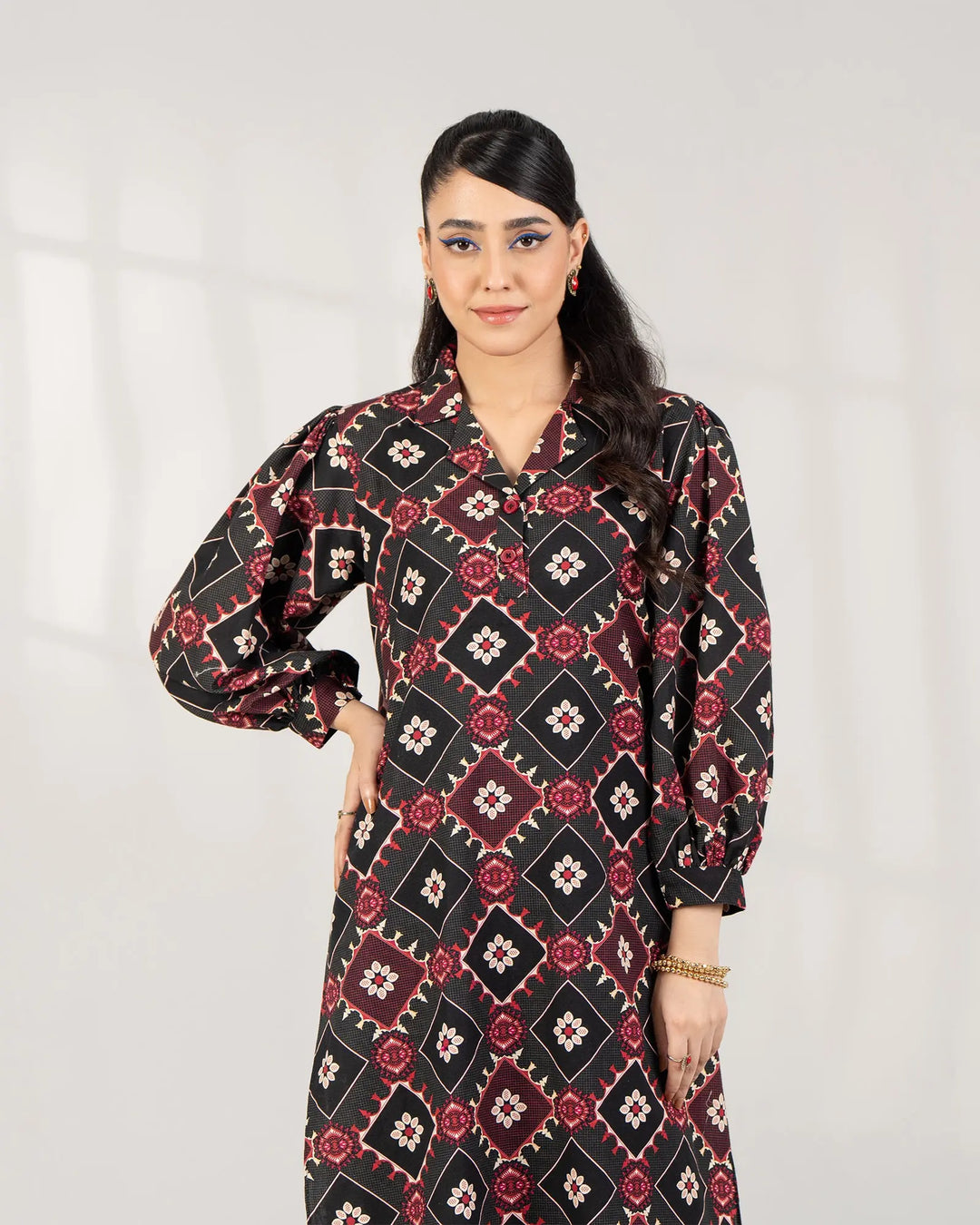 2 Piece - Printed Khaddar Suit Unstitched | UNFF-002 - Sha Posh Textile